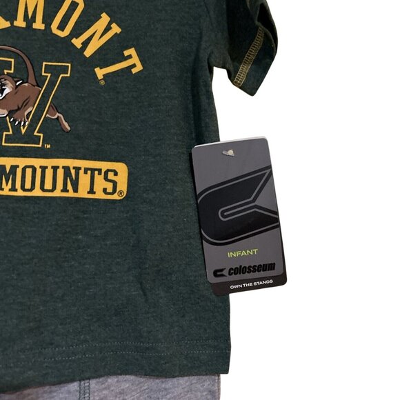 NEW Vermont Catamounts Colosseum Outfit Set Shirt Shorts Infant 6-12 MO - Picture 4 of 6